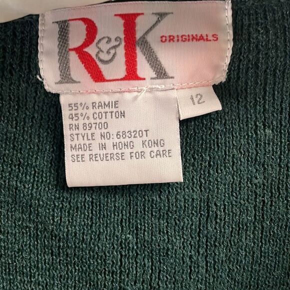 R & K Originals Women’s Vintage Button Front Knit Sweater Short Sleeves Size 12 - Picture 5 of 5